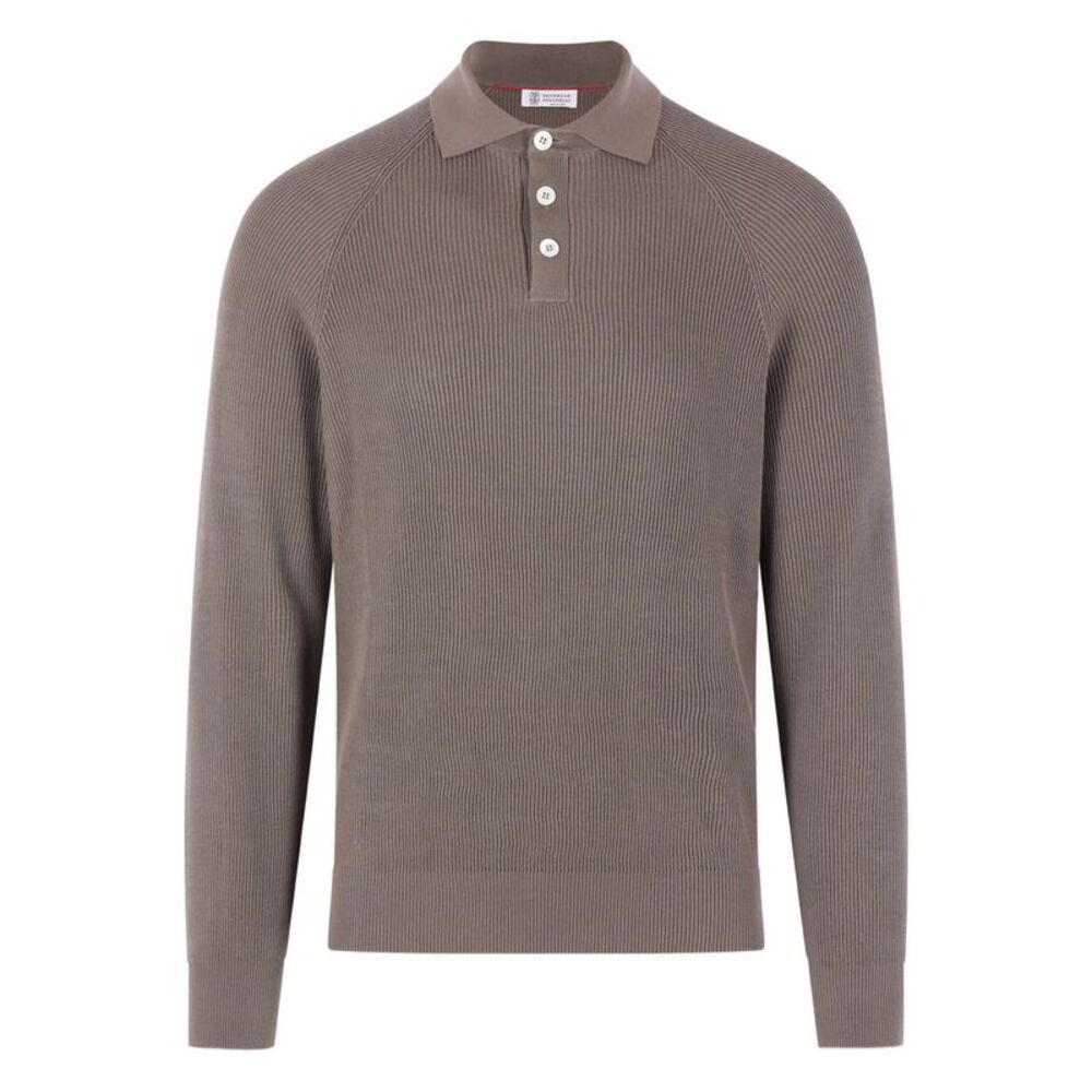 Brunello Cucinelli Brown Polo Shirts Men
